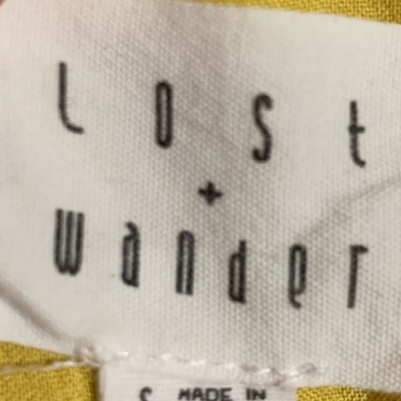 LOST + WANDER POPPY MUSTARD TIE DRESS Size Small - Picture 5 of 5